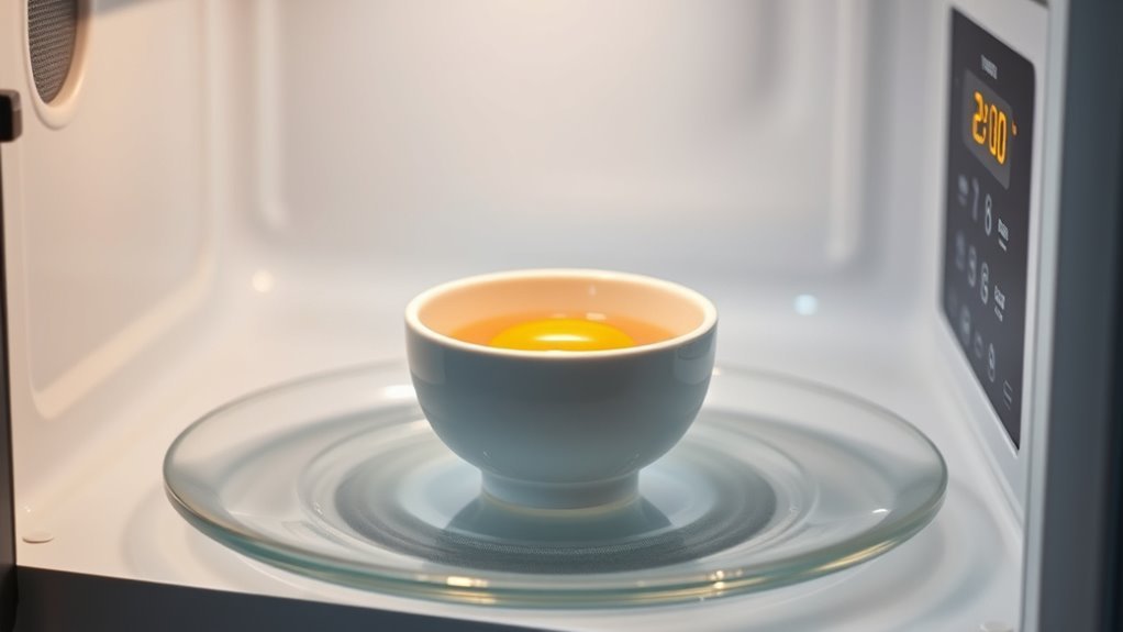 adjust microwave for perfect eggs