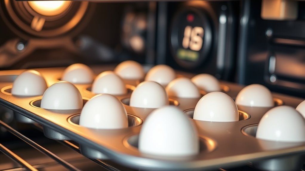 bake eggs to desired yolk