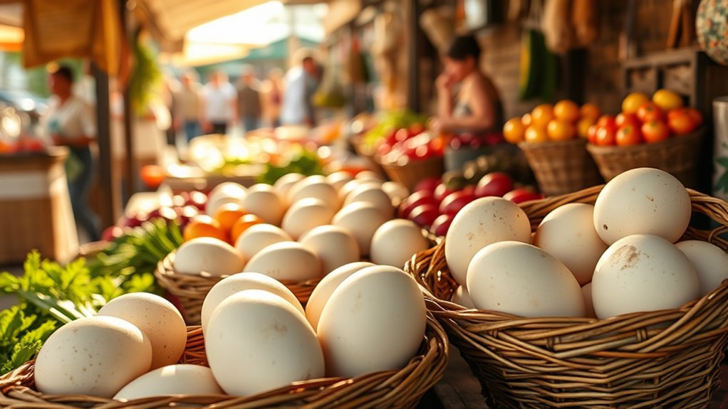 buying fresh ostrich eggs seasonally