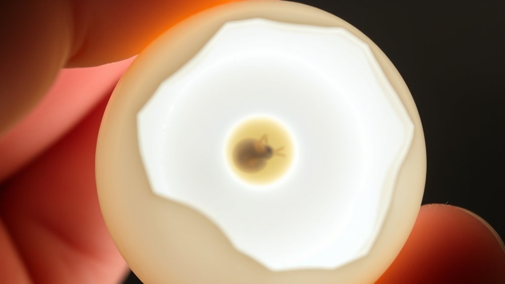 candling reveals embryo development
