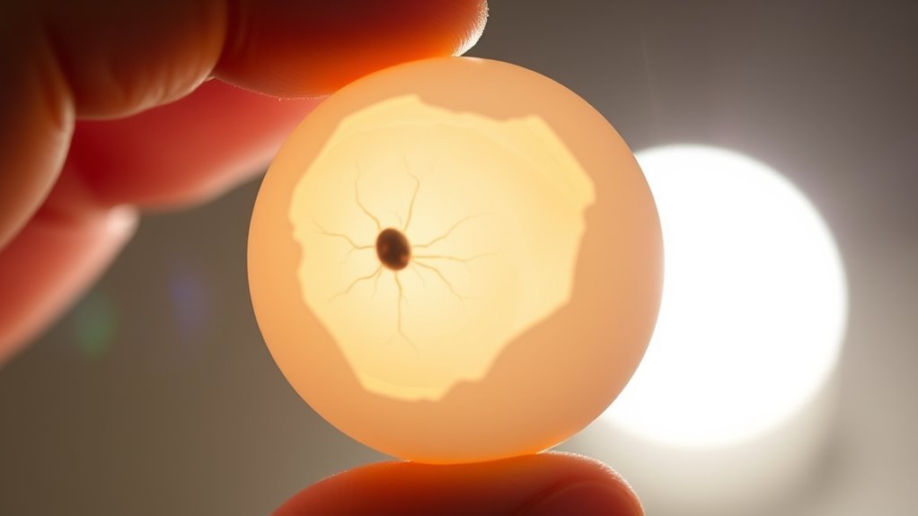 candling reveals embryo development