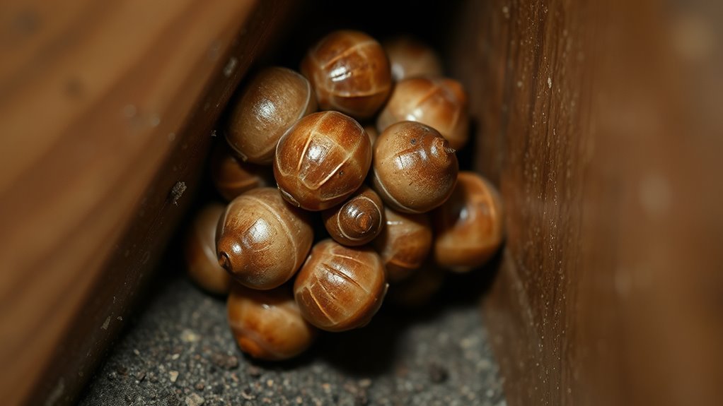 cockroach eggs hiding spots