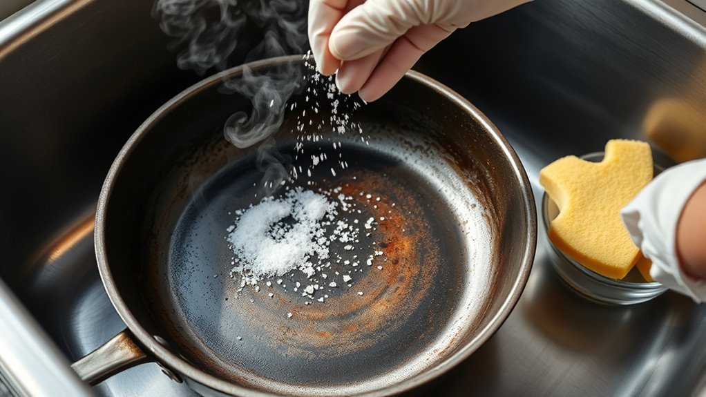 cool pan before cleaning