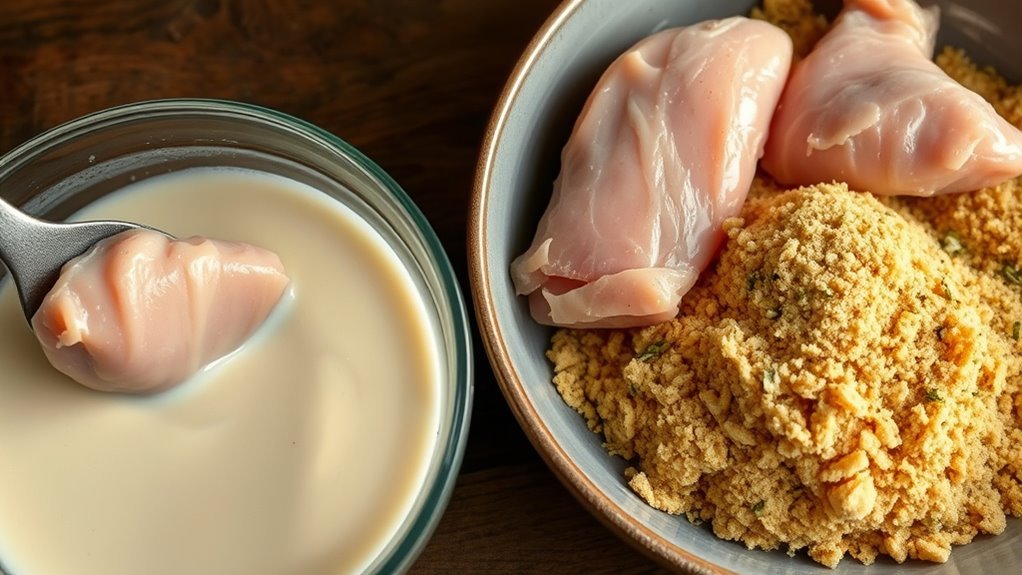 crispy seasoned breadcrumb coating
