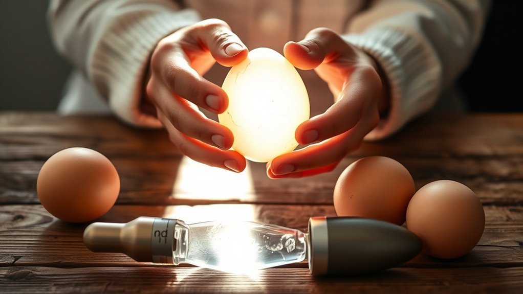 detecting fertilization through candling
