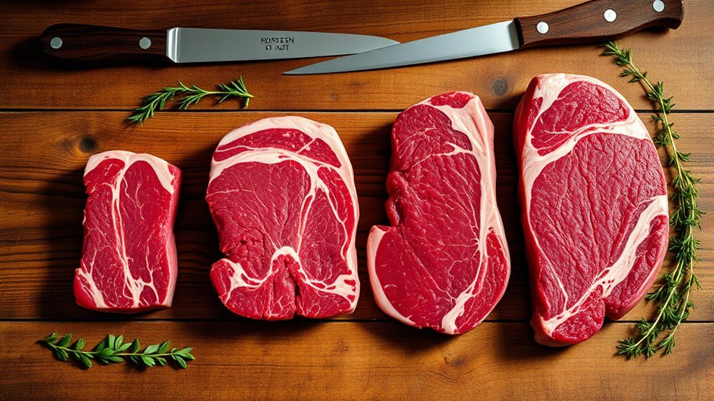 different beef portion sizes