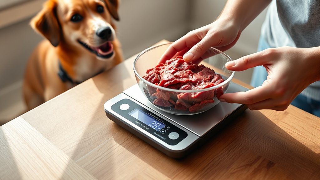 dog ground beef portions