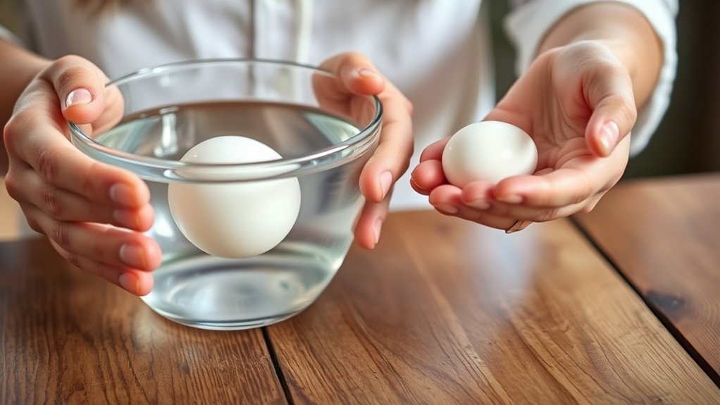 egg freshness float and shake