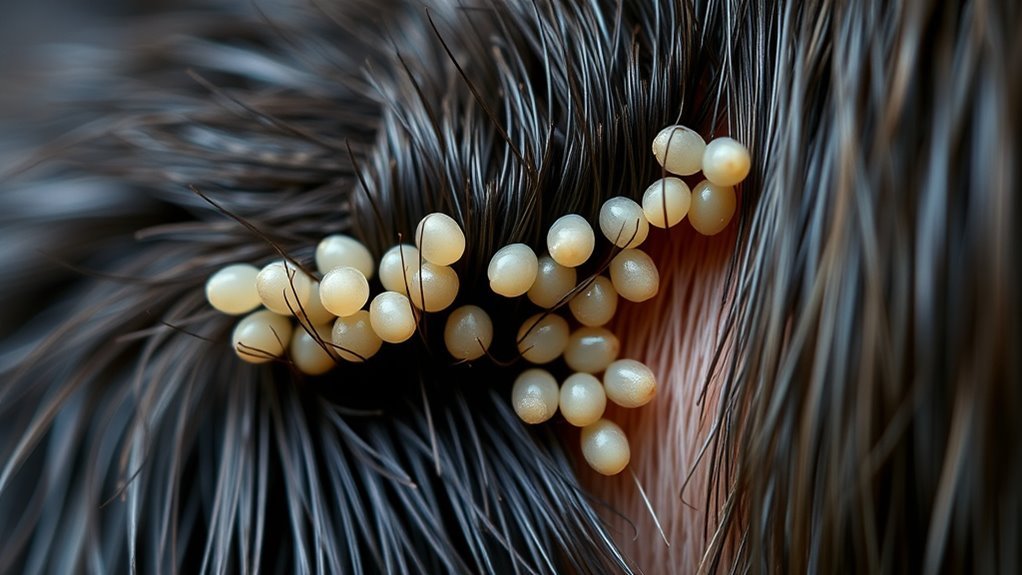 flea eggs hide in fur