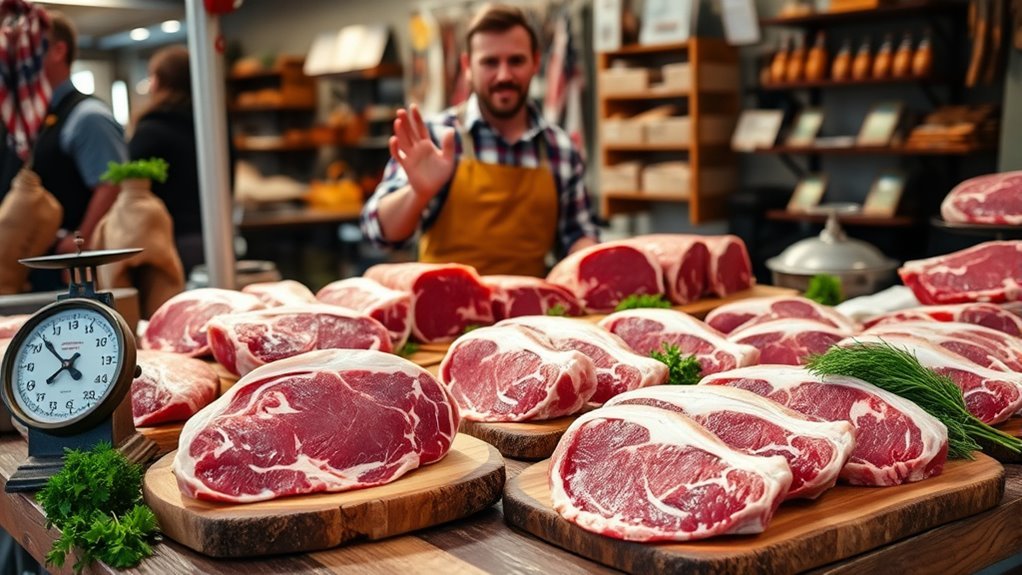 half beef varied cuts