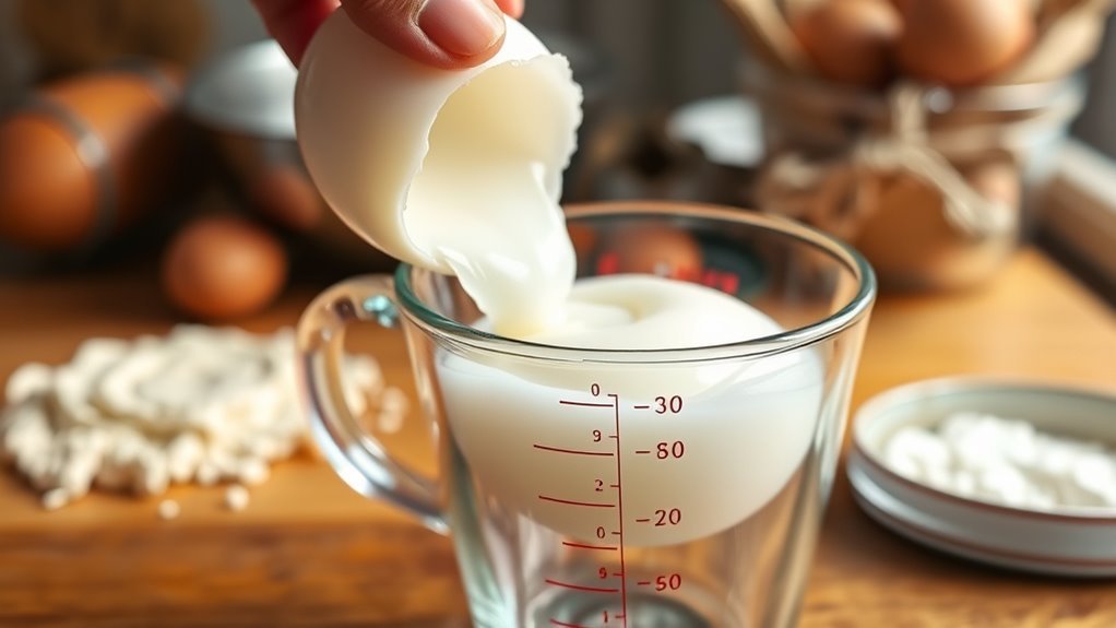 measuring egg whites accurately
