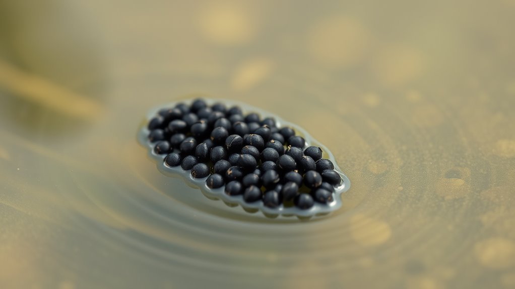 mosquito egg rafts clusters