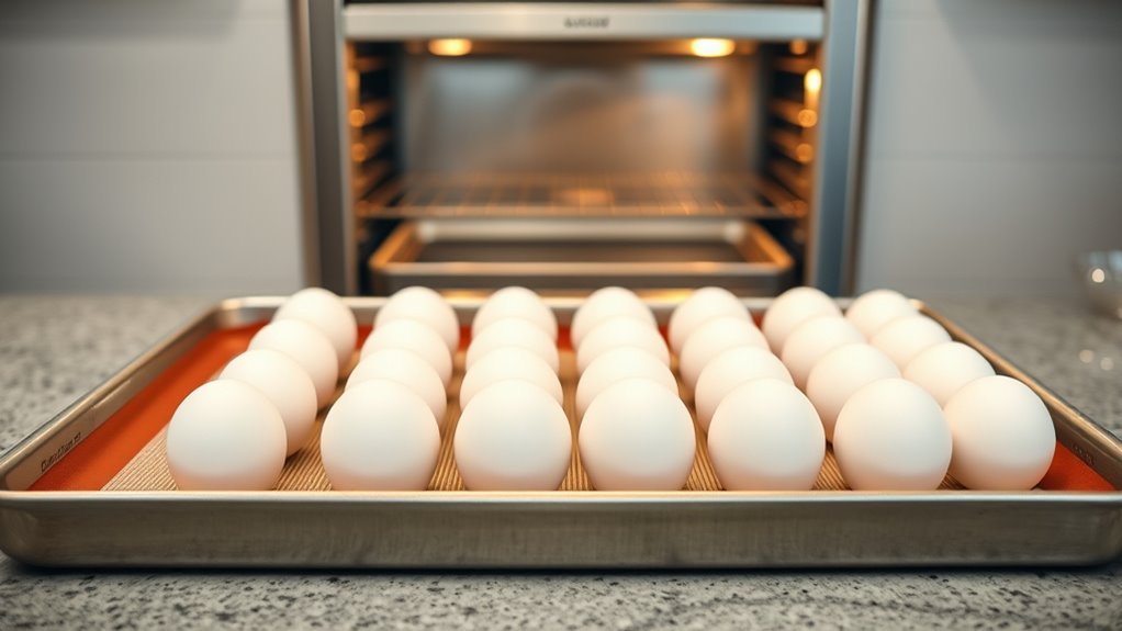 preheat oven prepare eggs