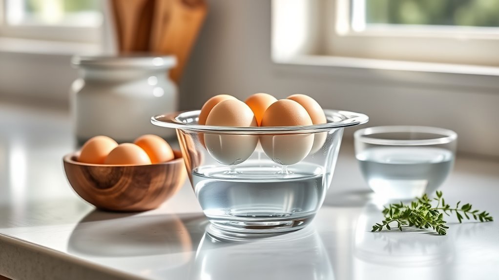 prepare eggs and equipment