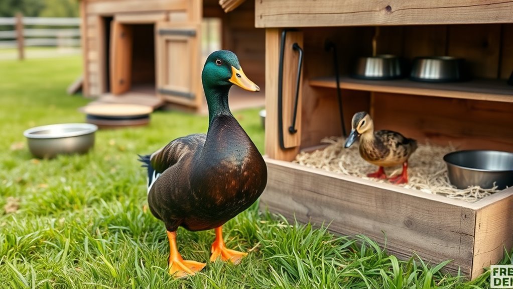 preparing ducks for laying