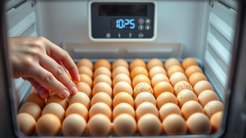 proper egg placement and care