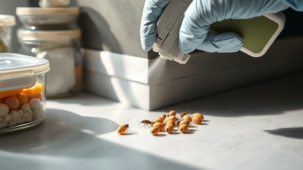 remove eggs apply diatomaceous earth