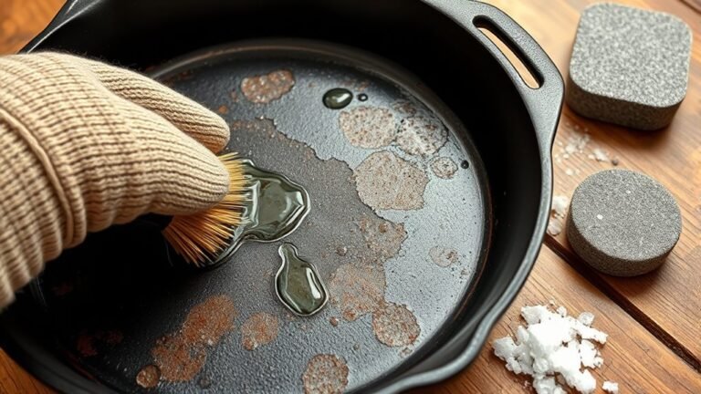 remove rust from cast iron