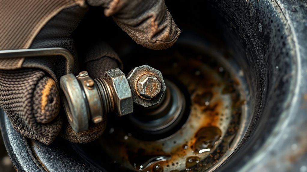 remove stripped oil bolt