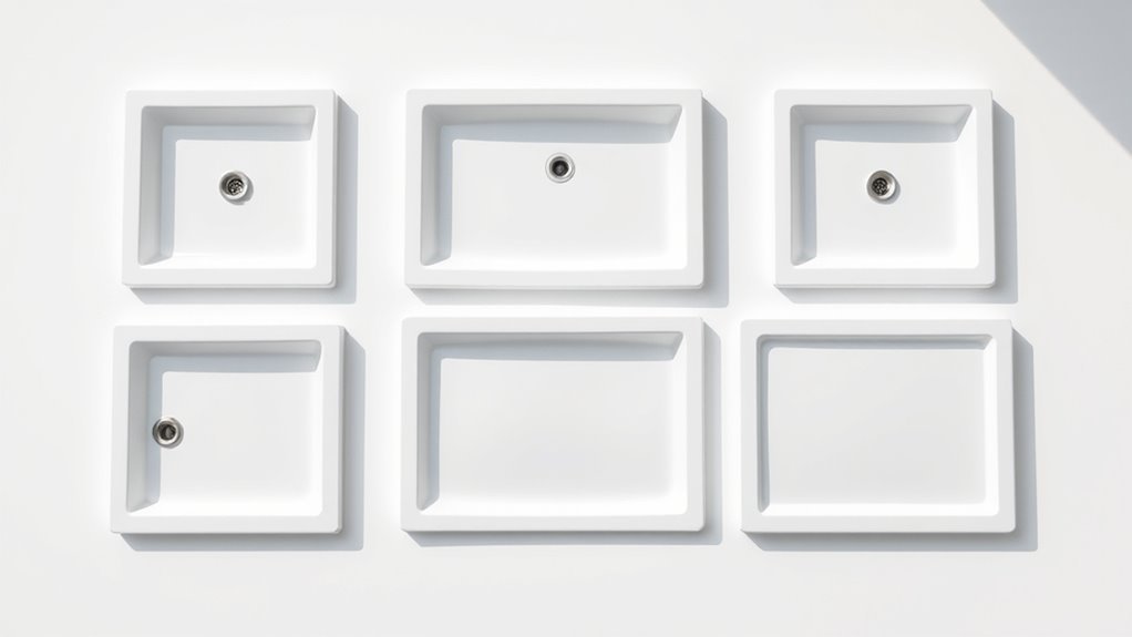 seven standard shower sizes