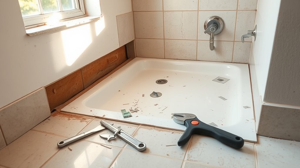 shower pan replacement costs