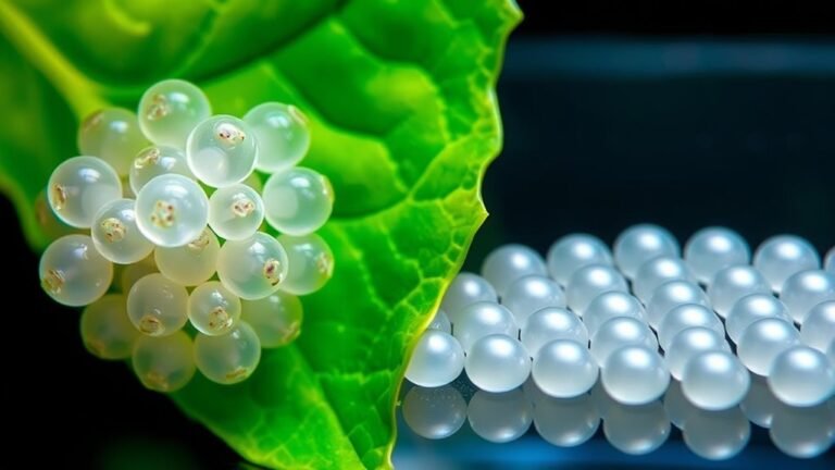 small translucent cluster eggs