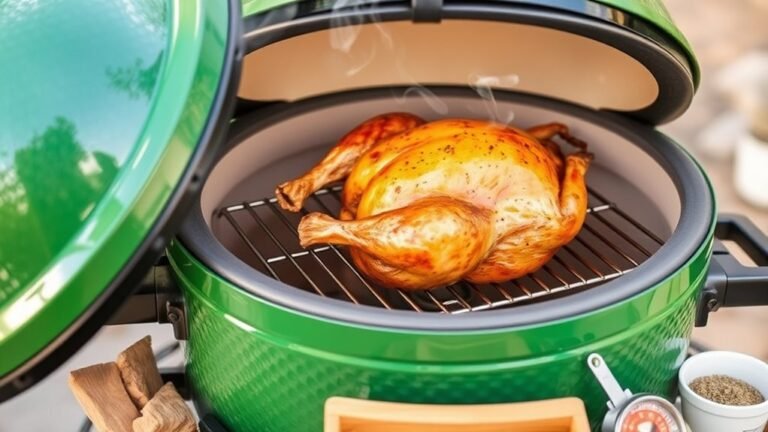 smoke turkey in green egg