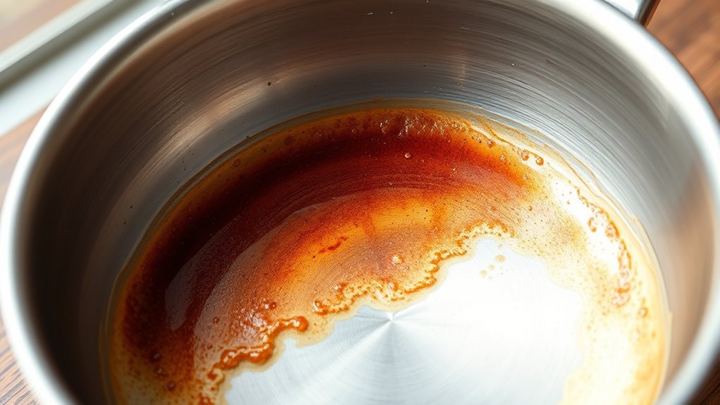 stainless steel pans discoloring