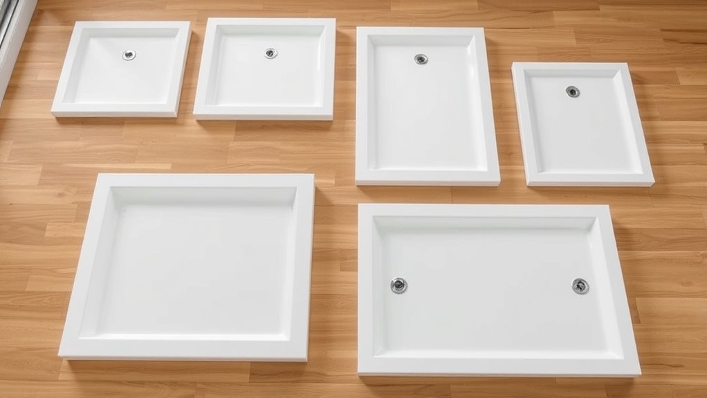 standard bathroom shower sizes