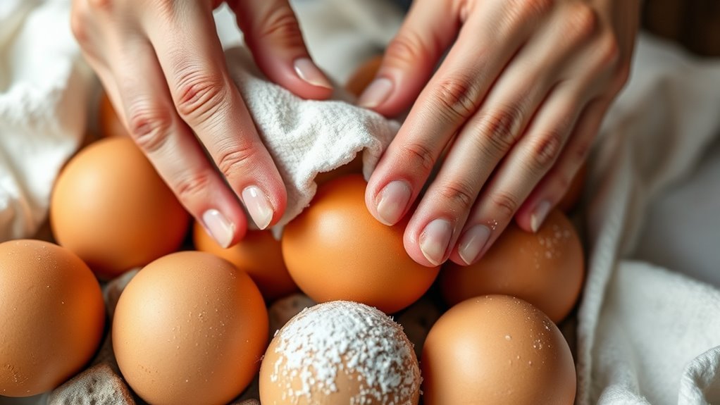 store eggs with bloom intact