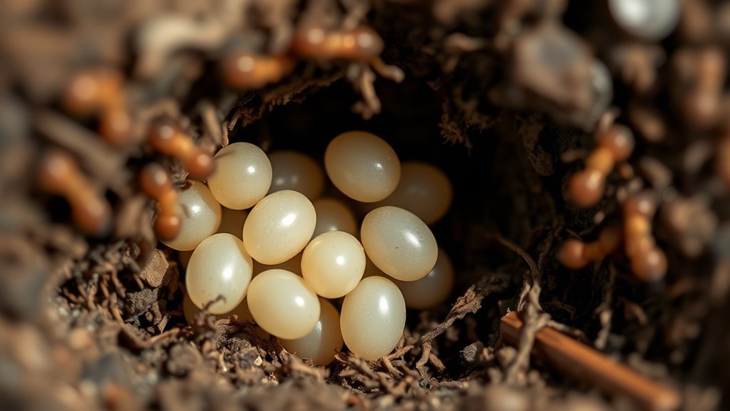 tiny oval translucent eggs