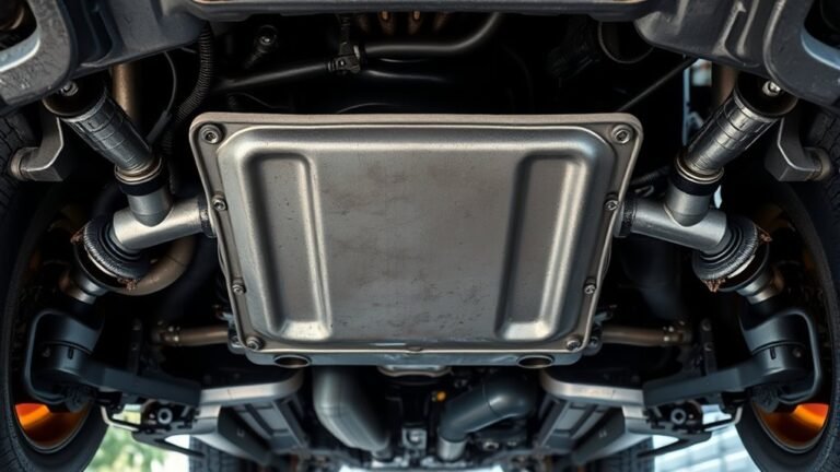 underneath the engine