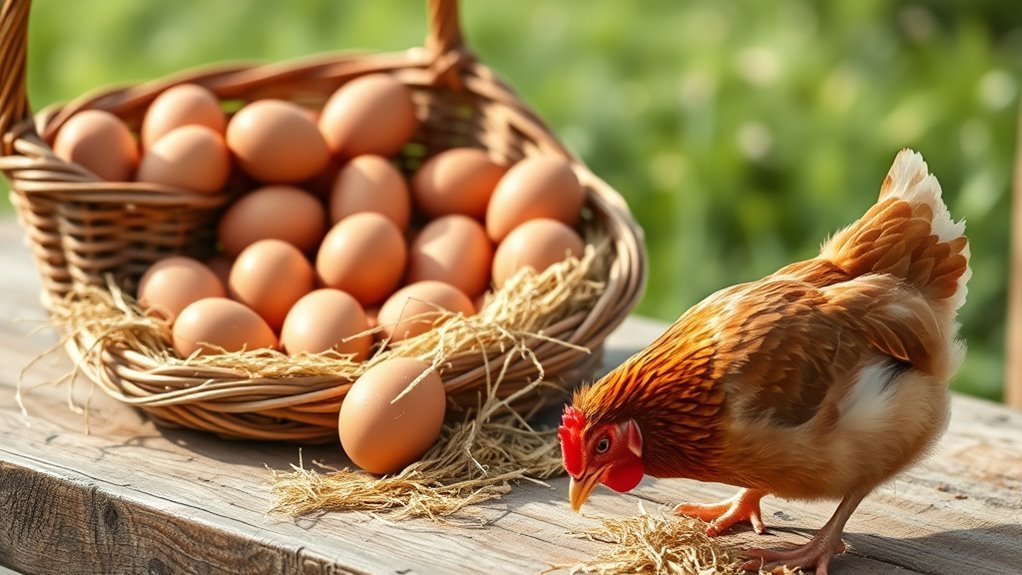 weekly chicken egg production
