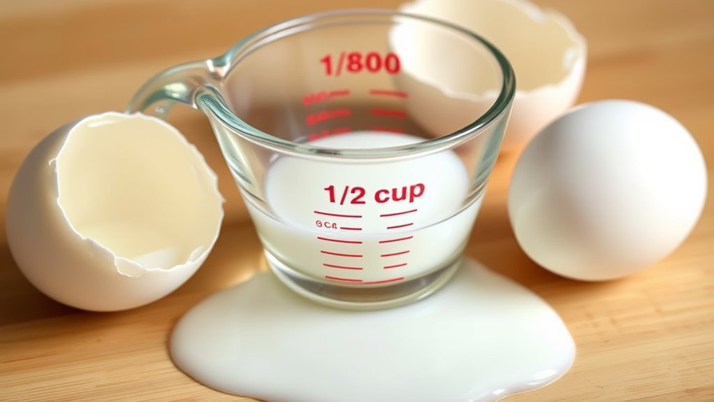 accurately measure egg whites