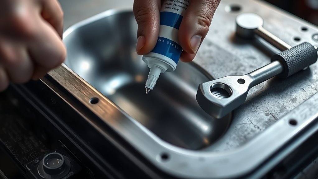 apply sealant or replace gasket