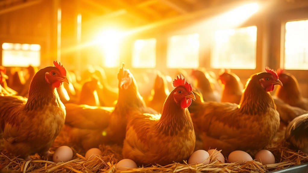 artificial light boosts egg production