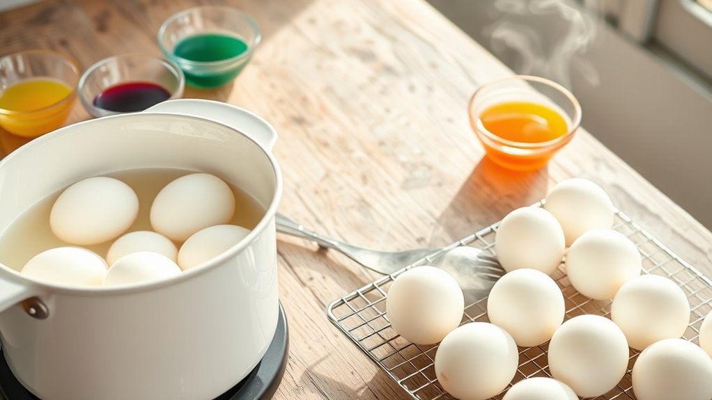 boil cool prepare eggs