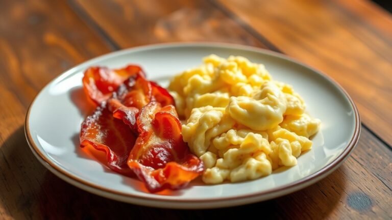 calorie content of bacon and eggs