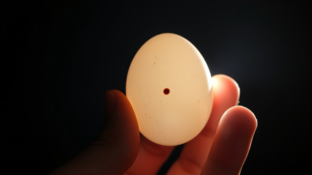 candle eggs to identify fertility
