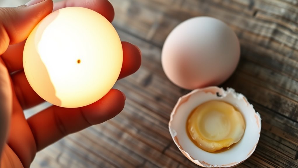 candling reveals embryo development