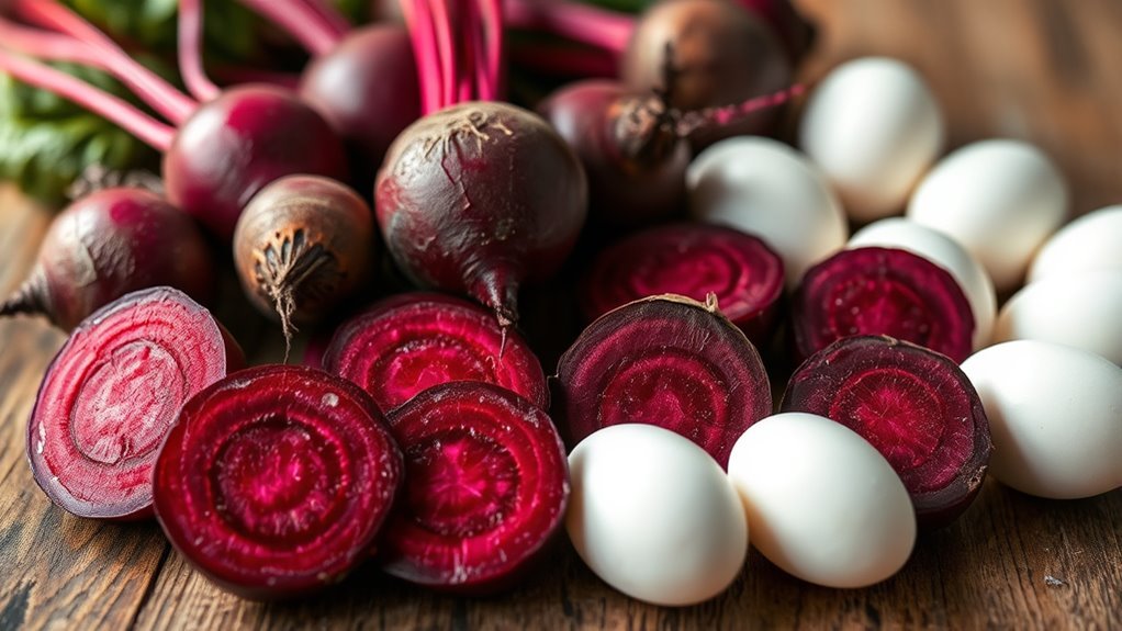 choose aged eggs fresh beets