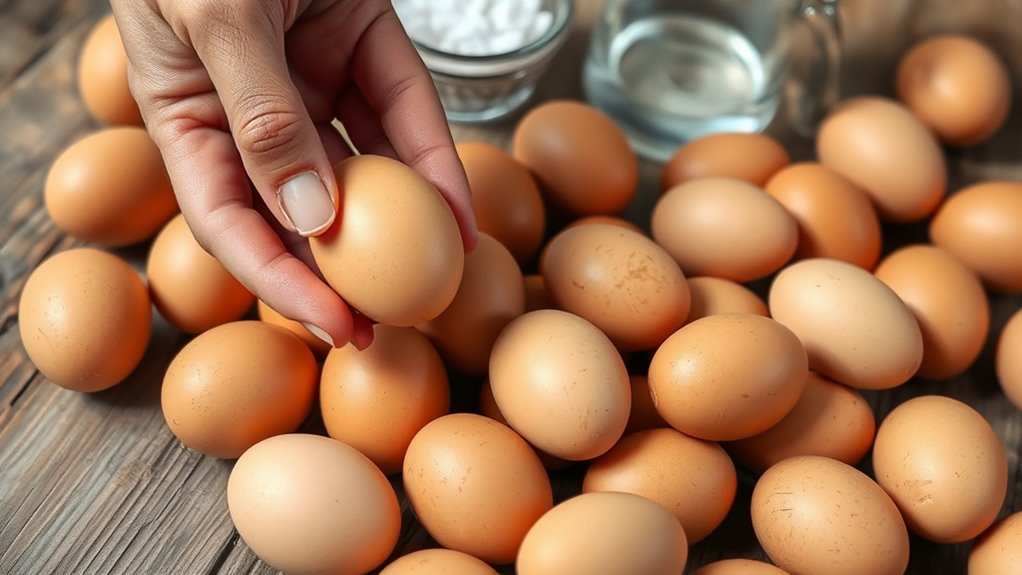 choose fresh unwashed eggs