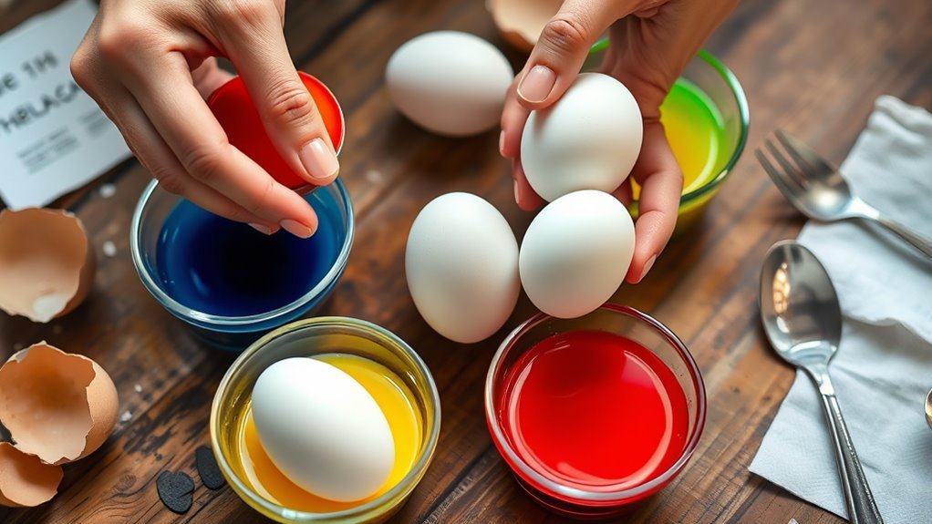 color eggs with food