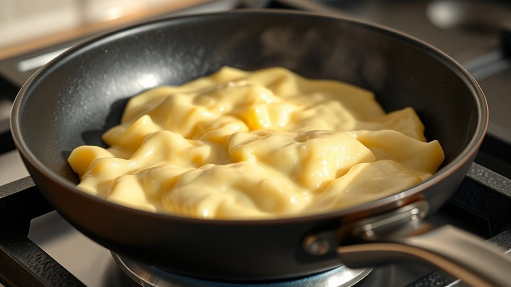 cook eggs gently slowly