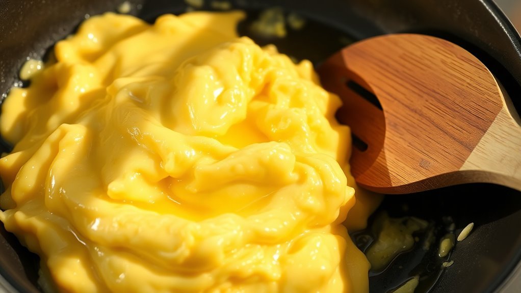 cook eggs slowly gently