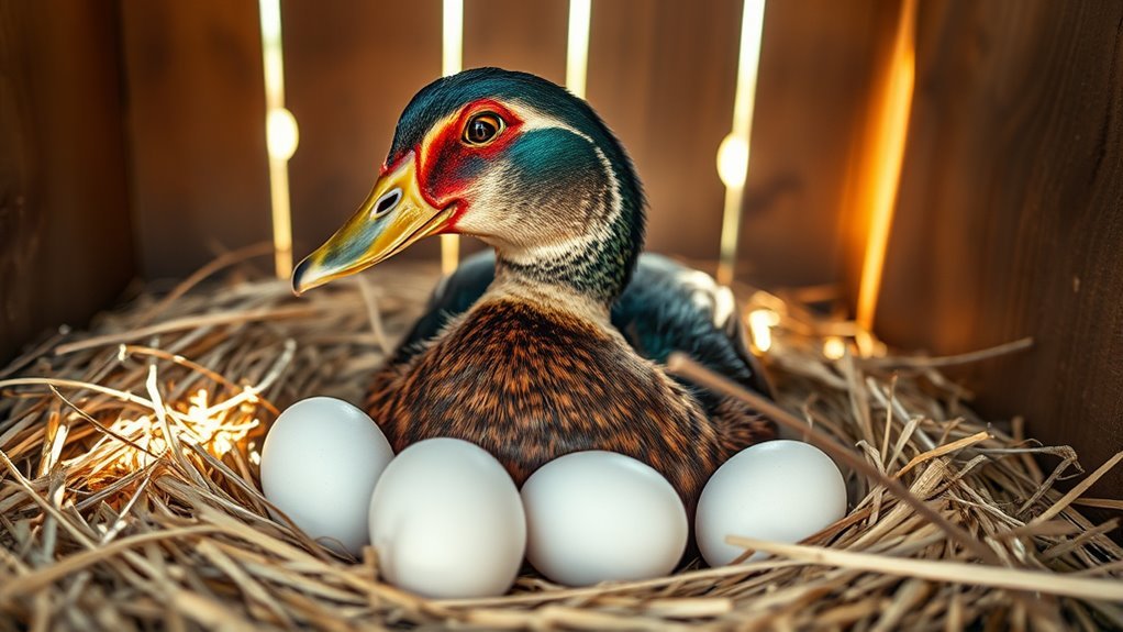 ducks typically lay one