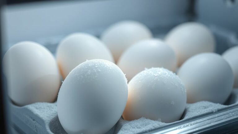 eating frozen eggs safely