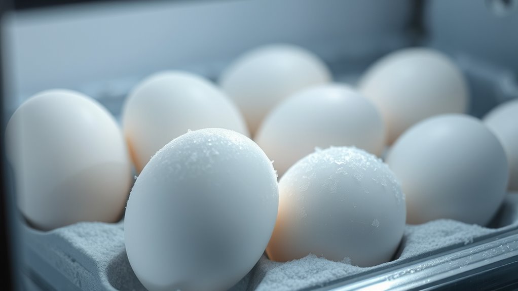 eating frozen eggs safely