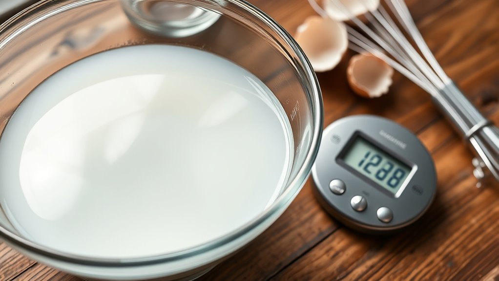 egg white weight measurement