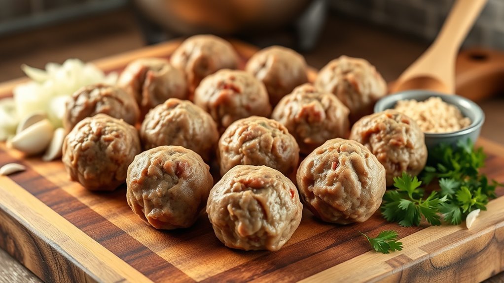 eggless meatball binders and moisture